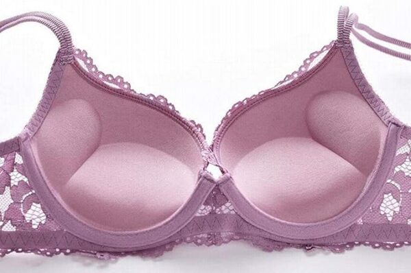 Net Fabric Padded Underwire Push-Up Bridal Bra Panty Set - Image 5
