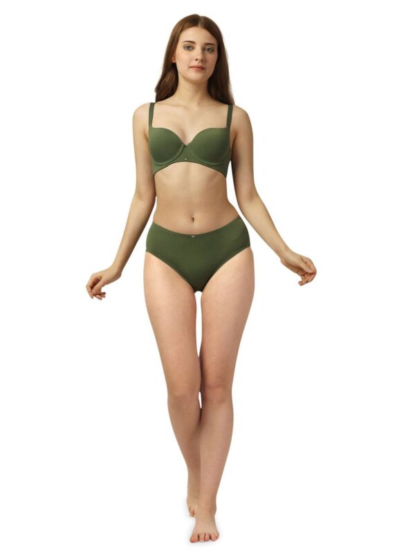 Medium Coverage Padded Wired Bra with mid Panty (set of 2) - Image 11