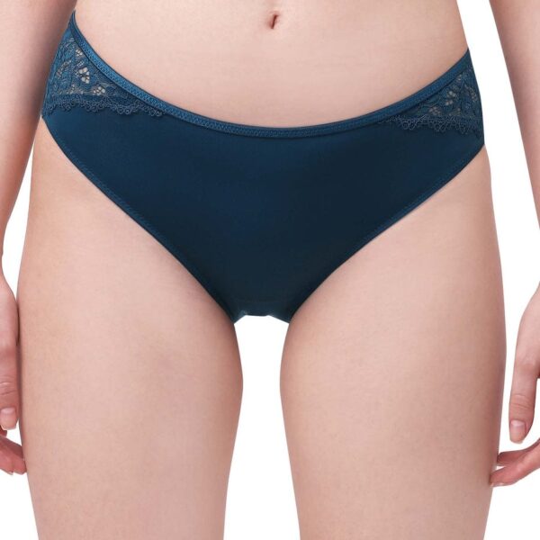 Semi/ Medium Coverage Wired Demi Cup Lace Bra with Brief- SET - Image 6